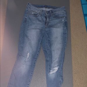 lightly distressed gap jeans